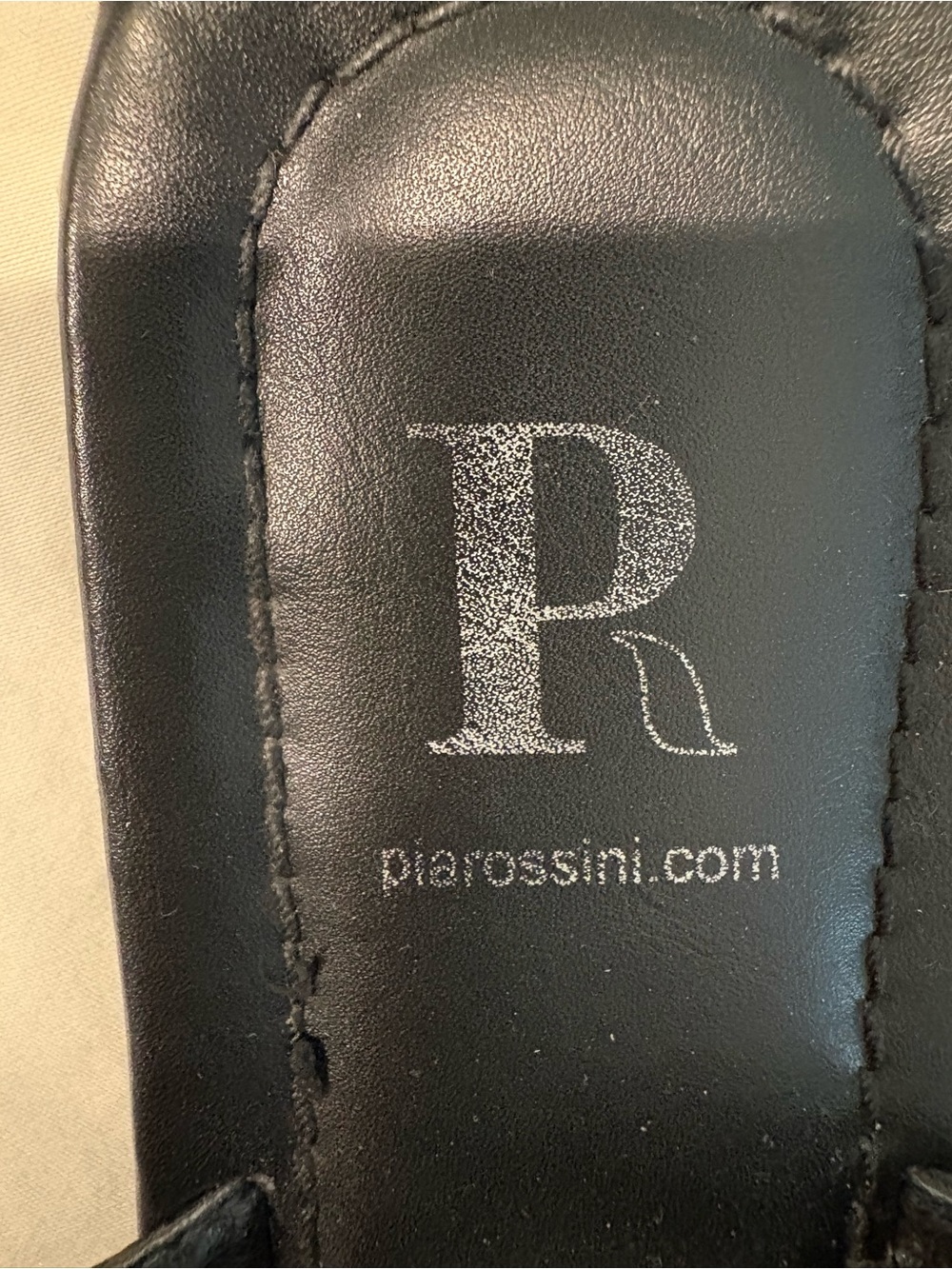 Piarossini Black Embellished Toe-Loop Slide Sandals - Picture 5 of 5